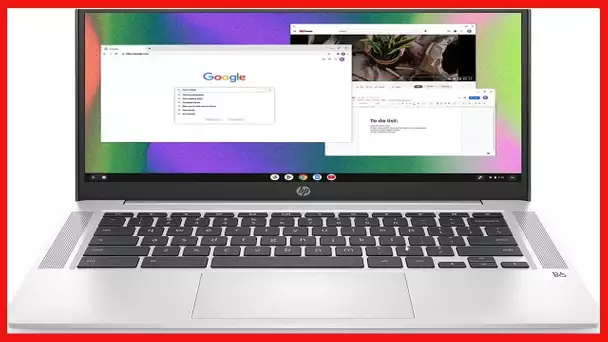 HP Chromebook 14 Laptop, Intel Celeron N4120, 4 GB RAM, 64 GB eMMC, 14" HD Display, Chrome OS, 4K