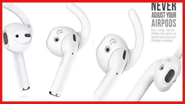 KeyBudz EarBuddyz 2.0 Ear Hooks and Covers Accessories Compatible with Apple AirPods or EarPods Head