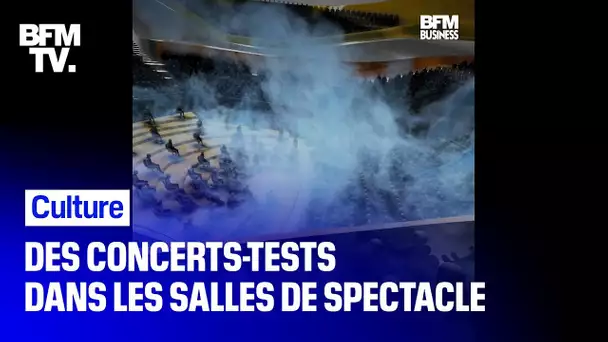 Des concerts-tests ont été menés pour tester l'efficacité des mesures sanitaires