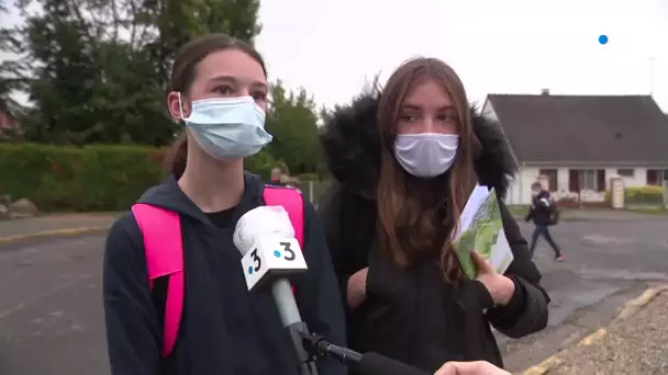 Un mois après la rentrée face à la Covid; le collège de Claude Monet dans l'Eure a dû s'adapter