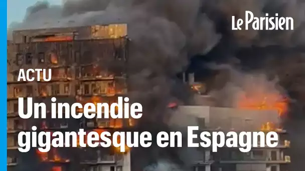 Espagne : un incendie impressionnant ravage un immeuble de 14 étages à Valence