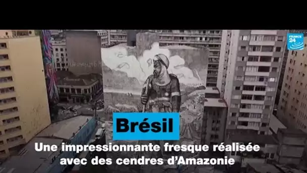 Brésil : une impressionnante fresque réalisée avec des cendres d’Amazonie • FRANCE 24
