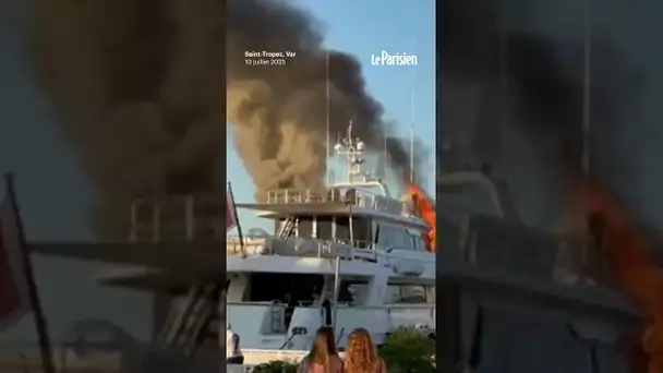 Un superyacht de 41 m a pris feu dans le port de Saint-Tropez