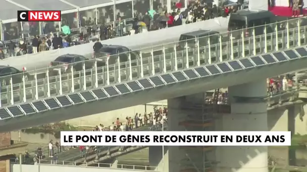 Le nouveau pont de Gênes inauguré, deux ans après son effondrement