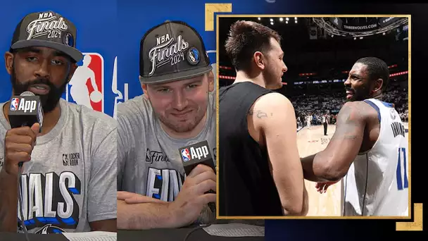 Luka Doncic & Kyrie Irving Talk Advancing To The Finals, Kyrie's Return To Boston & More! 🏆