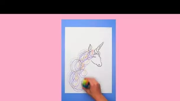 COMMENT DESSINER UNE LICORNE | Des astuces artistiques colorées faciles à réaliser #shorts