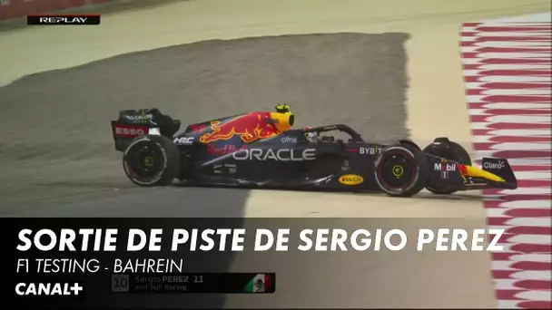 Sortie de piste  de Sergio Pérez - F1 Testing - Bahrein