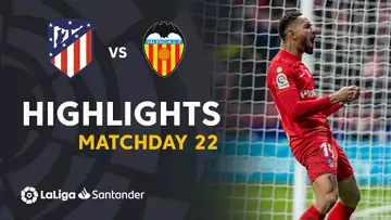 Resumen de Atlético de Madrid vs Valencia CF (3-2)
