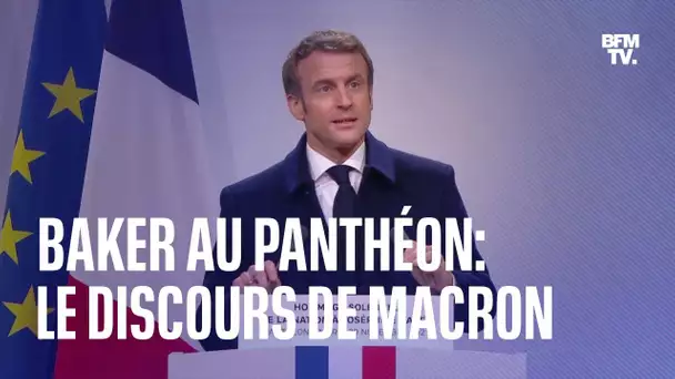 Le discours d'Emmanuel Macron pour l'entrée de Joséphine Baker au Panthéon