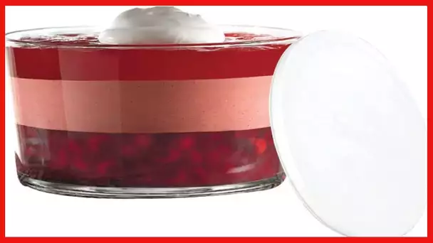 Anchor Hocking 3-Quart Presence Trifle Bowl with Lid (2-piece, crystal, dishwasher safe)