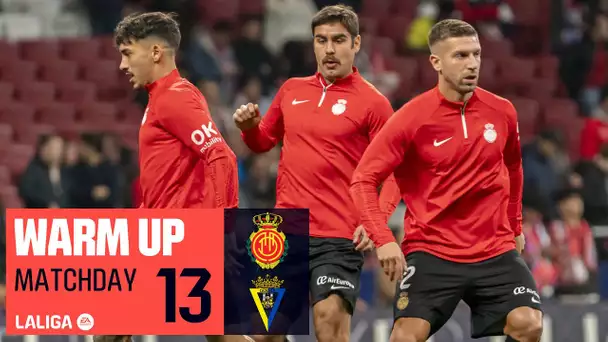 Calentamiento RCD Mallorca vs Cádiz CF