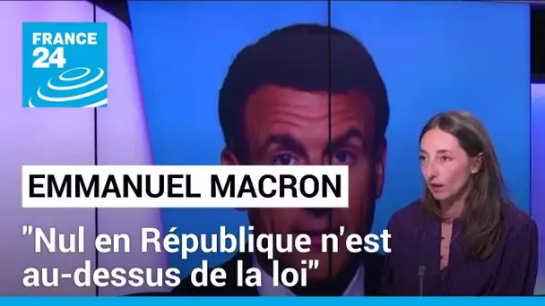 Polémique sur la police : pour Macron "nul en République n'est au-dessus de la loi" • FRANCE 24