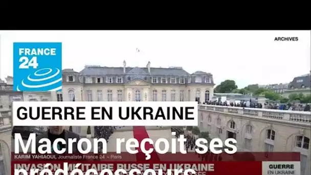 Invasion militaire russe en Ukraine : E. Macron reçoit F. Hollande et N. Sarkozy à l'Elysée