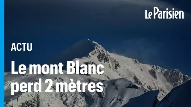 Le mont Blanc mesuré à 4 805,59 mètres, 2,22 m de moins qu'en 2021