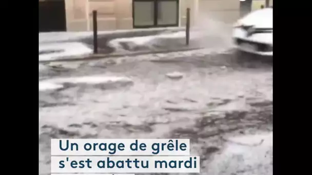 Orages en Île-de-France : la grêle s'abat sur Paris, le métro inondé