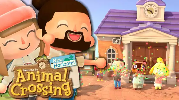 LA MAIRIE EST TROP BELLE ! | ANIMAL CROSSING NEW HORIZONS EPISODE 11 CO-OP