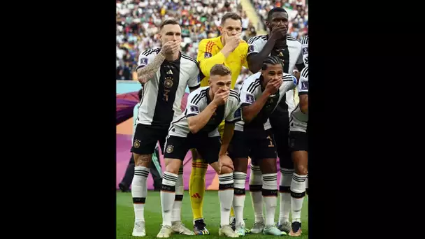 La main sur la bouche : le geste de protestation des Allemands #shorts #football #worldcup