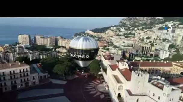 Décollage d&#039;une montgolfière à Monaco filmée par drone