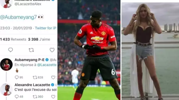 Aubameyang et lacazette se trollent sur Twitter sur ASSE OL, pogba papa, Dembele ,neymar fan tuchel
