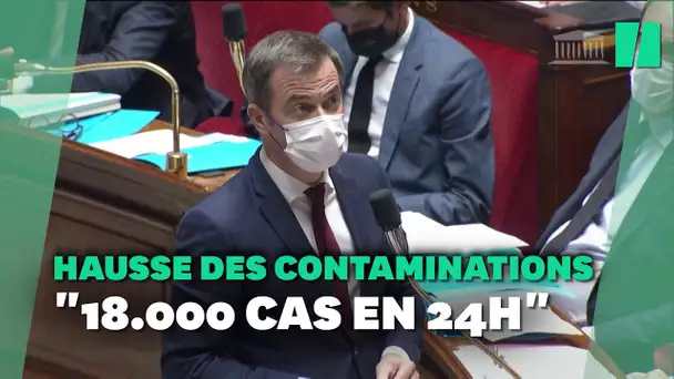 18.000 cas de Covid-19 dans les dernières 24 heures, une hausse jamais vue, selon Véran