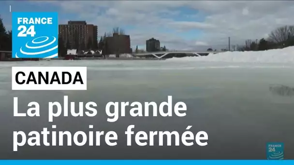 Canada : la plus grande patinoire du monde reste fermée, faute de glace • FRANCE 24
