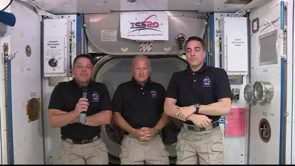 Les deux astronautes arrivés par la capsule SpaceX donnent leurs premières impressions