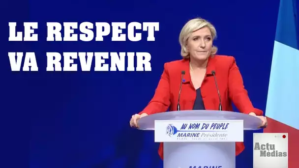 Marine Le Pen sur la délinquance "La peur va changer de camp"