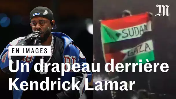 Super Bowl : un danseur brandit un drapeau derrière Kendrick Lamar