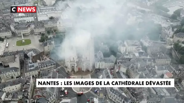 Nantes : les images de la cathédrale dévastée