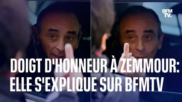 La femme qui a adressé un doigt d’honneur à Éric Zemmour explique les raisons de son geste sur BFMTV