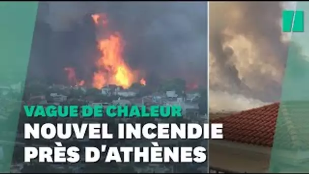 Grèce: Un incendie ravage une colline près d'Athènes, 300 personnes évacuées