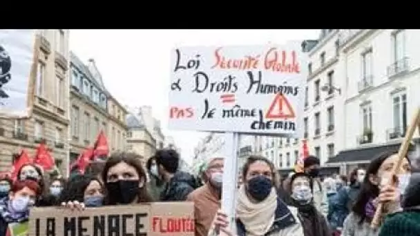 Loi  sécurité globale  : Plusieurs centaines de manifestants réunis en France