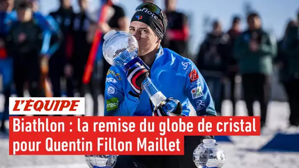 La remise du globe de cristal à Quentin Fillon Maillet - Biathlon