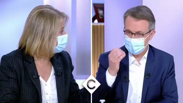 Karine Lacombe et Dominique Schelcher (Système U) : le débat - C à Vous - 03/11/2020