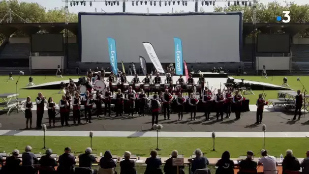 Festival Interceltique de Lorient 2023. Prestation du Bagad Kemper (Quimper)