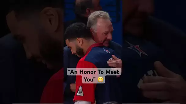 A Moment Jayson Tatum Will Never Forget🙌 Meeting Larry Bird At The 2024 #NBAAllStar Game!| #Shorts