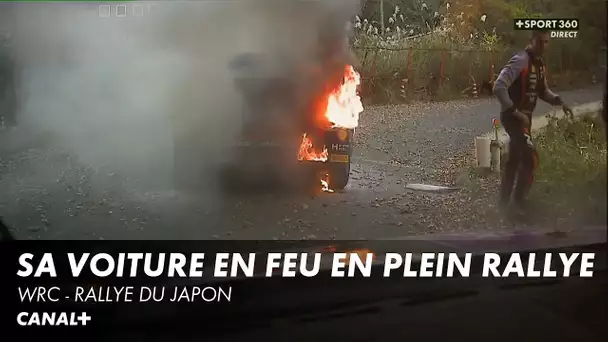 La voiture de Dani Sordo prend feu en pleine spéciale ! - Rallye du Japon - WRC