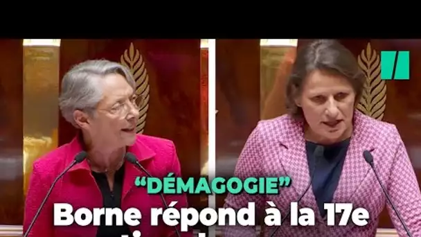 Retraites: “Démagogie”, Borne répond à la 17e motion de censure