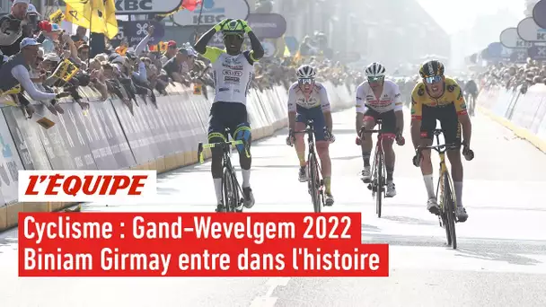 Biniam Girmay entre dans l'histoire en remportant Gand-Wevelgem