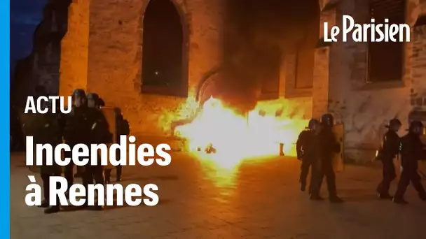 Rennes : les portes d'un commissariat et d'un ancien couvent incendiées