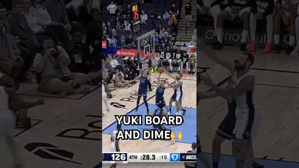 Yuki Kawamura gets the board and full court dime!