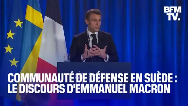 Le discours intégral d'Emmanuel Macron en Suède devant la communauté de défense