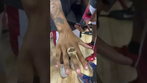 “That’s ice” - Wendell Green Jr. shows off the championship ring! 🥶💍 | #Shorts