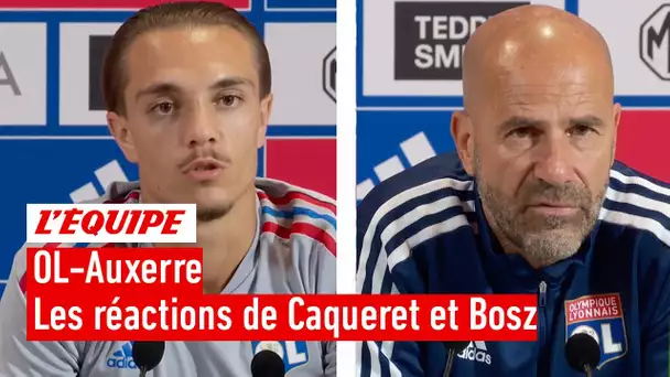 OL 2-1 Auxerre : Les réactions de Maxence Caqueret et Peter Bosz en conférence de presse