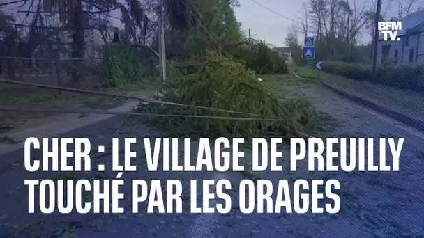 Le village de Preuilly, dans le Cher, lourdement touché par les orages