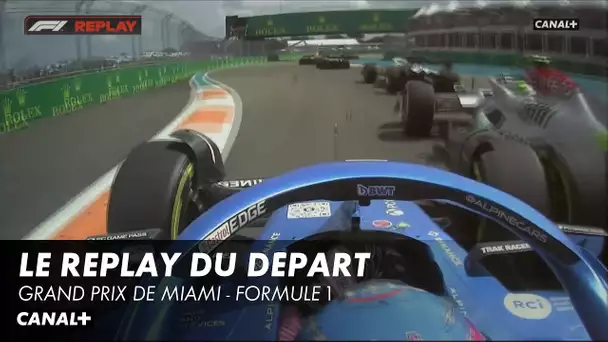 Le replay du départ avec le contact entre Hamilton et Alonso ! - Grand Prix de Miami - F1