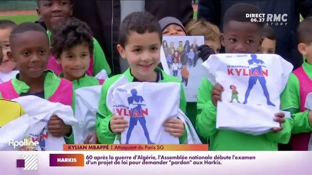 Kylian Mbappé rend visite à son club d'enfance et surprend les jeunes footballeurs de Bondy