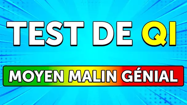 Un Test de QI Rigolo Pour les Petits Génies