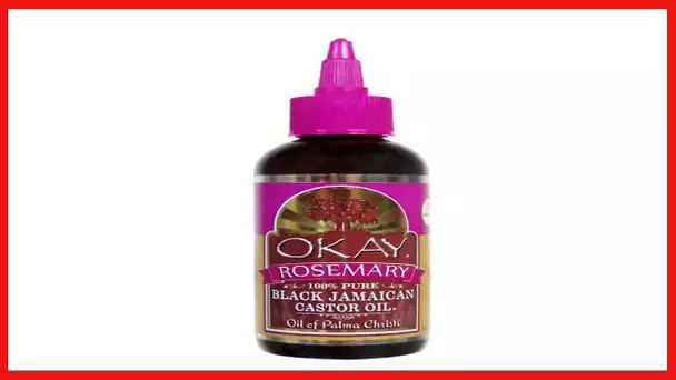 OKAY - Black Jamaican Castor Oil with Rosemary - For All Hair Types - Grow Strong Healthy Hair