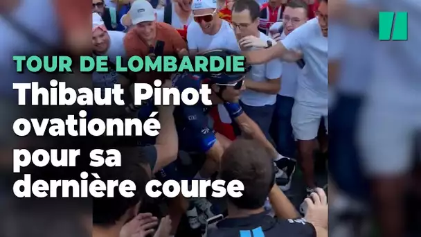 Thibaut Pinot ovationné sur le Tour de Lombardie, sa dernière course